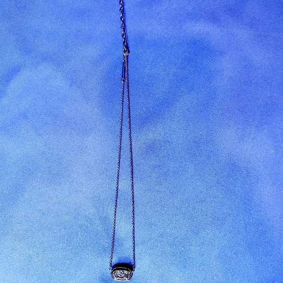 Kendra Scott Elisa Pendant Necklace in Black Druzy - Picture 7 of 16